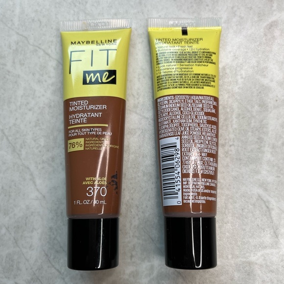 (2) Maybelline Fit Me Tinted Moisturizers Hydratant with Aloe #370 - Picture 2 of 10